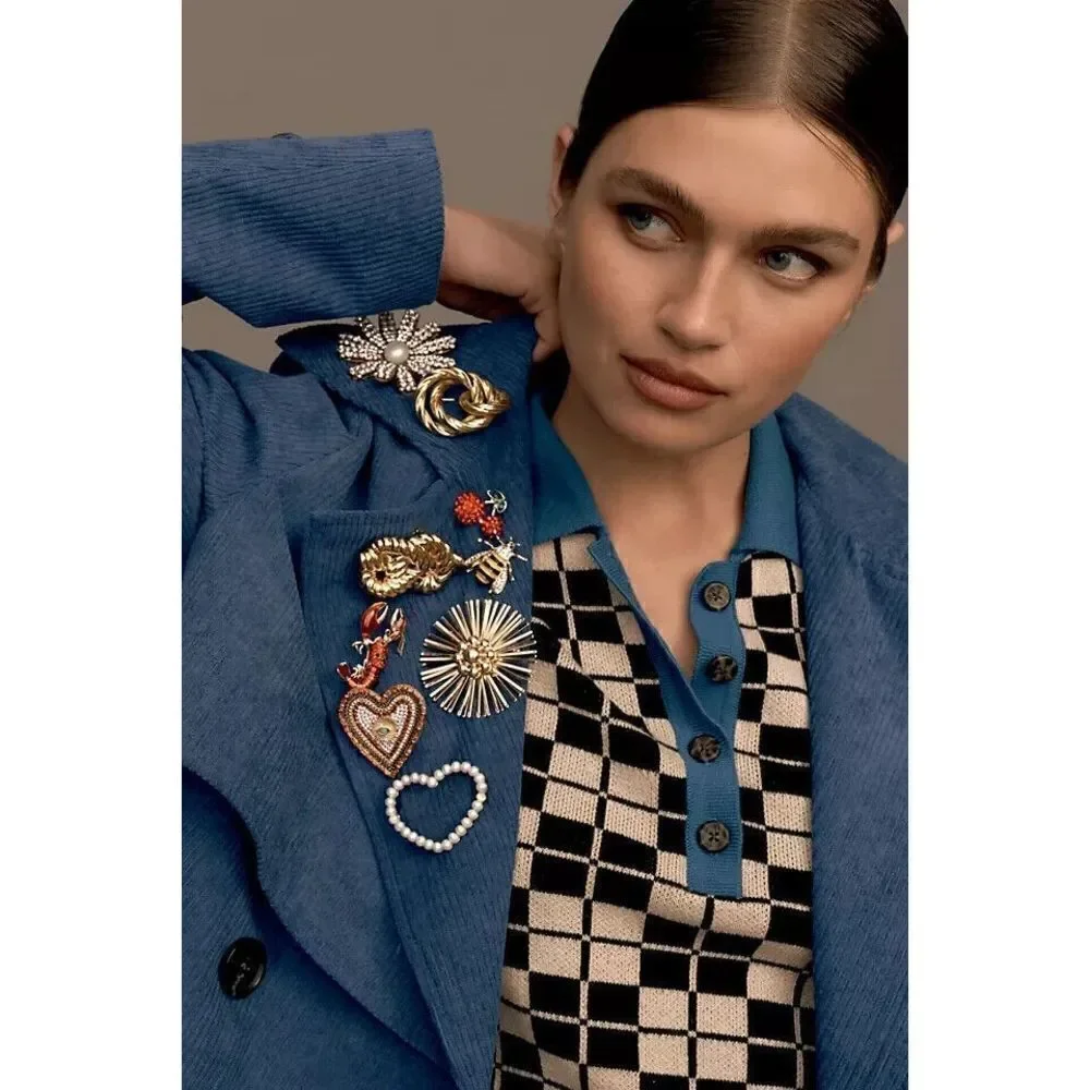 Anthropologie The Restored Vintage Collection: Spoke Flower Brooch